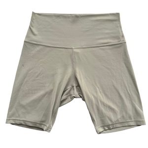 Lululemon olive mid thigh shorts • running, yoga, workout, gym, athletic sports